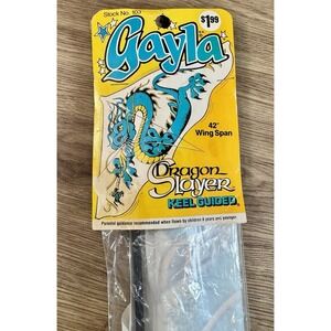Vintage Gayla Dragon Slayer Kite 42" Keel Guided 1983 NOS Retro 1980s Fantasy